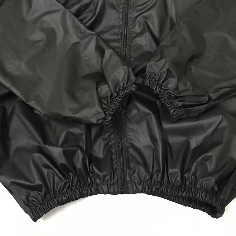 Traje de sudoración de alta calidad para hombre. Conjunto deportivo de PVC (top + pantalón) ideal para entrenamientos, fitness, running y jogging.