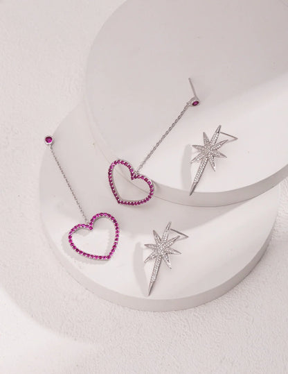 Pendientes tipo botón en forma de estrella