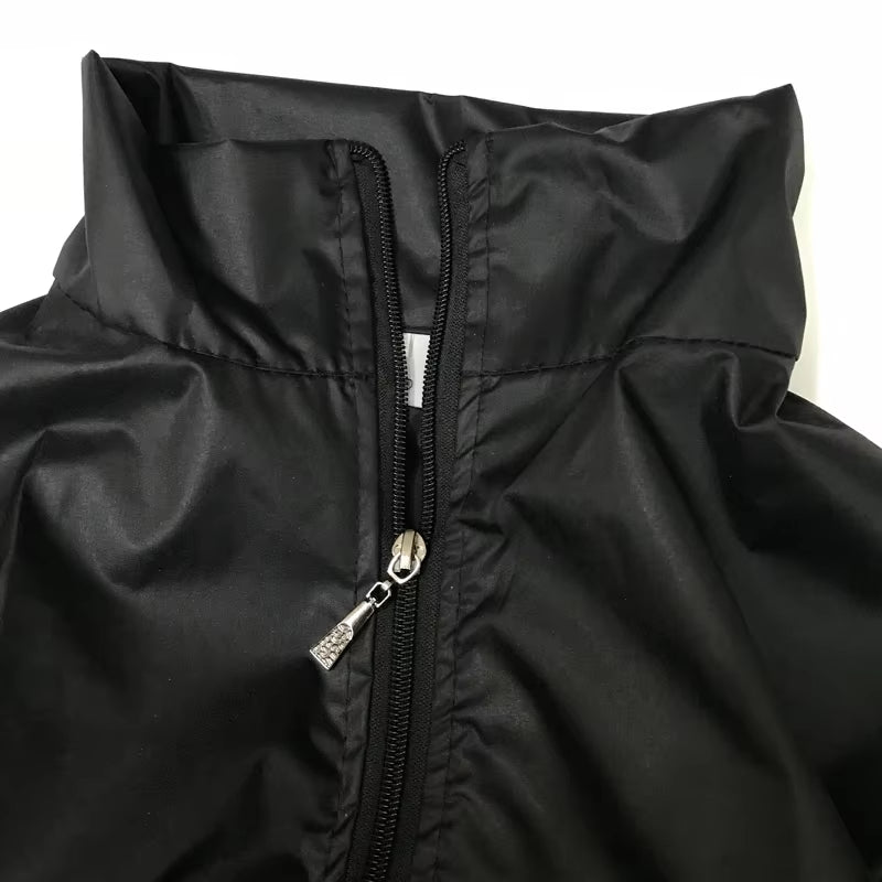 Traje de sudoración de alta calidad para hombre. Conjunto deportivo de PVC (top + pantalón) ideal para entrenamientos, fitness, running y jogging.