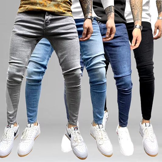 Vaqueros negros para hombre, slim fit.