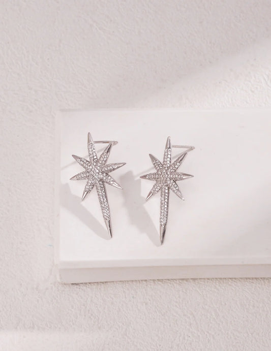 Pendientes tipo botón en forma de estrella