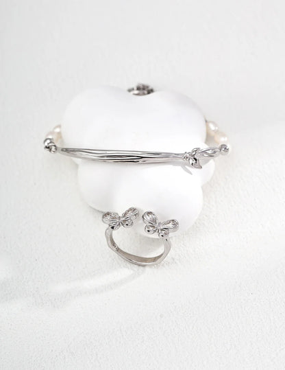 Anillo Doble Mariposa con Cristales de Circonia