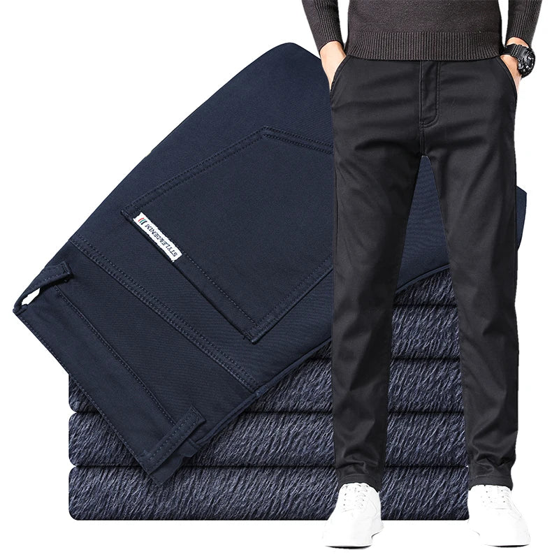 Pantalones casuales de invierno para hombre.