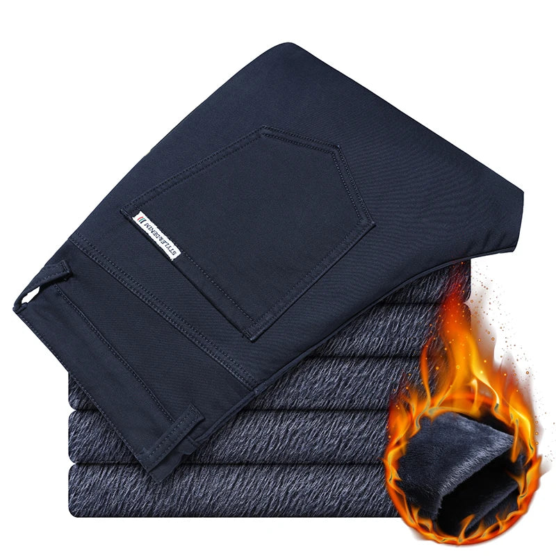 Pantalones casuales de invierno para hombre.