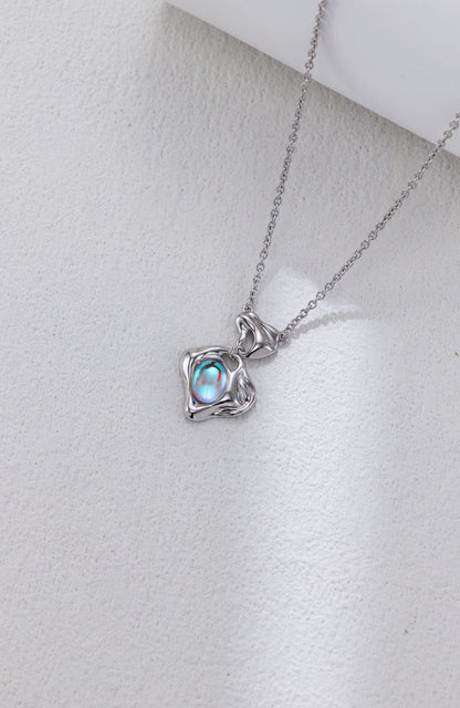 Collar Retro de Piedra Luna